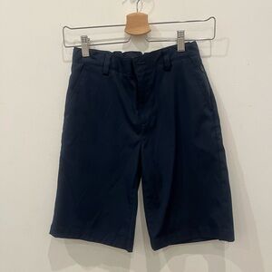 Lands End Shorts Boys Size 12 Navy Navy Chino School Uniform Adjustable Waist
